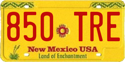 NM license plate 850TRE