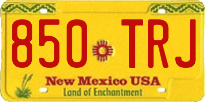 NM license plate 850TRJ