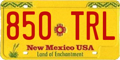 NM license plate 850TRL