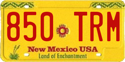 NM license plate 850TRM