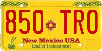 NM license plate 850TRO