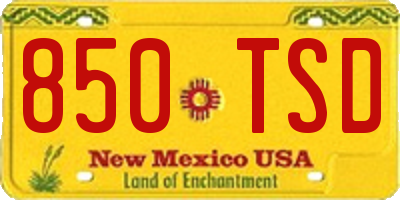 NM license plate 850TSD