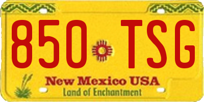 NM license plate 850TSG