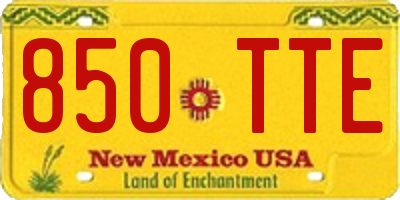NM license plate 850TTE
