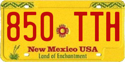 NM license plate 850TTH