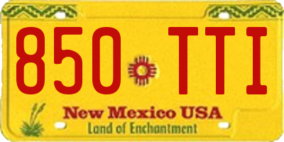 NM license plate 850TTI