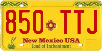 NM license plate 850TTJ