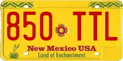 NM license plate 850TTL