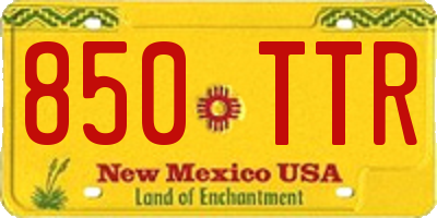 NM license plate 850TTR