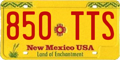 NM license plate 850TTS