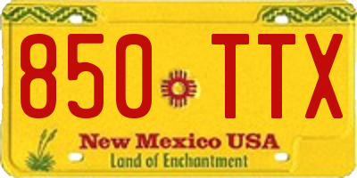 NM license plate 850TTX