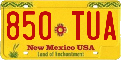 NM license plate 850TUA