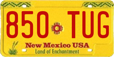 NM license plate 850TUG