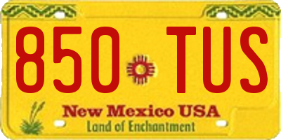 NM license plate 850TUS