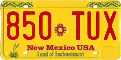 NM license plate 850TUX