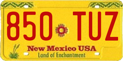 NM license plate 850TUZ