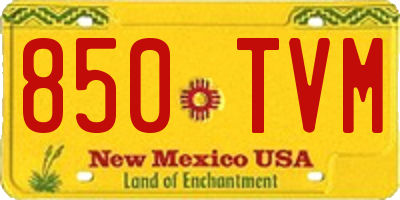 NM license plate 850TVM