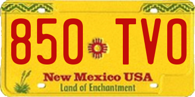 NM license plate 850TVO