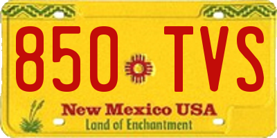 NM license plate 850TVS
