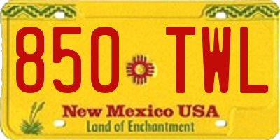 NM license plate 850TWL