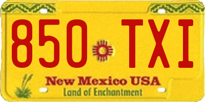 NM license plate 850TXI