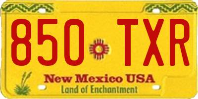 NM license plate 850TXR