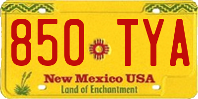 NM license plate 850TYA