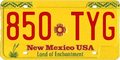 NM license plate 850TYG