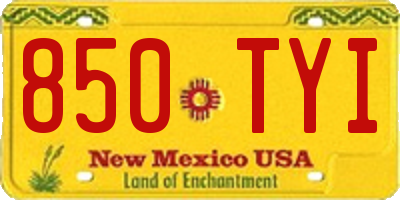 NM license plate 850TYI
