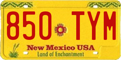 NM license plate 850TYM