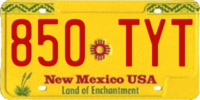 NM license plate 850TYT