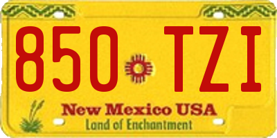 NM license plate 850TZI