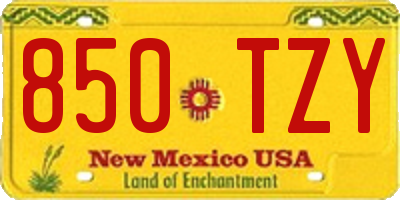 NM license plate 850TZY