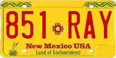 NM license plate 851RAY