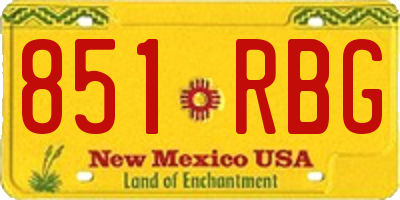 NM license plate 851RBG