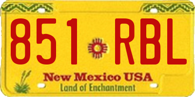NM license plate 851RBL
