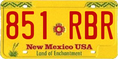NM license plate 851RBR