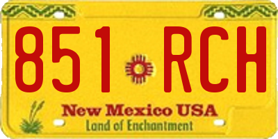 NM license plate 851RCH