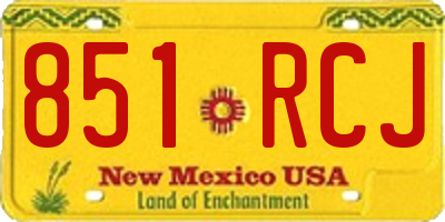 NM license plate 851RCJ