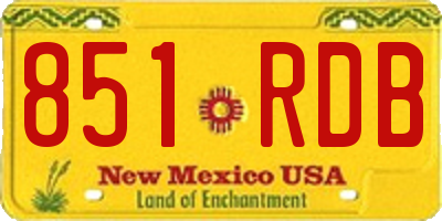 NM license plate 851RDB