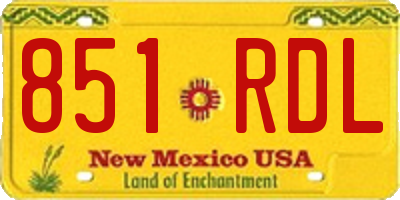 NM license plate 851RDL