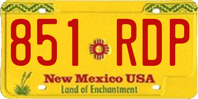 NM license plate 851RDP