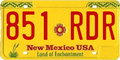 NM license plate 851RDR