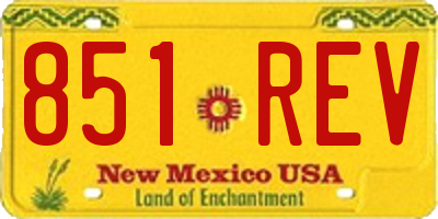 NM license plate 851REV