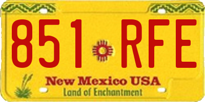 NM license plate 851RFE
