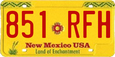 NM license plate 851RFH