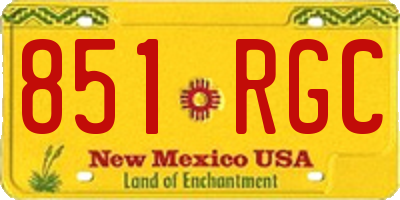 NM license plate 851RGC