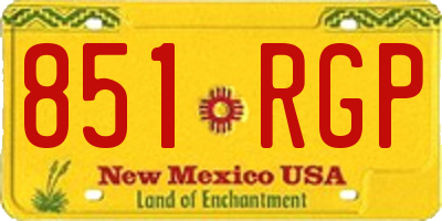 NM license plate 851RGP