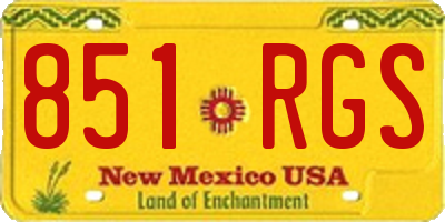 NM license plate 851RGS