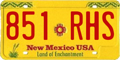 NM license plate 851RHS